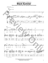 Black Summer Guitar and Fretted sheet music cover